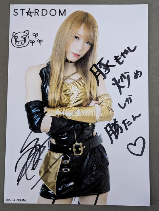 鹿島沙希 直筆サイン入り スターダムポートレート(H-6)