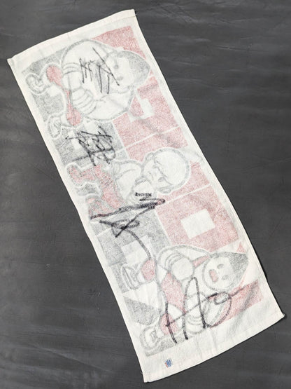 [4 fighters hand signed autograph Kongo "KONGO" Face Towel