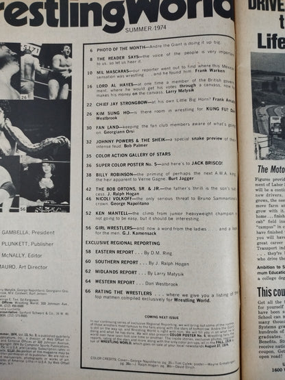 Wrestling  WORLD 1974 SUMMER