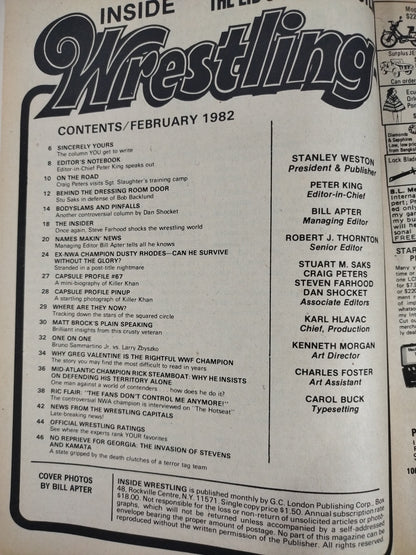 Inside Wrestling, February 1982
