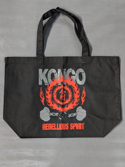 【6選手直筆サイン入り】金剛「REBELLIOUS SPIRIT(黒)」トートバッグ