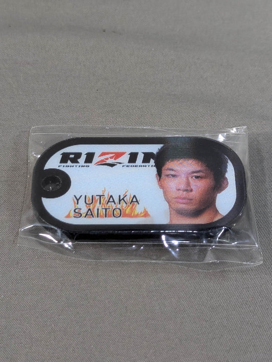 斎藤裕 RIZIN ドッグタグ風キーホルダー