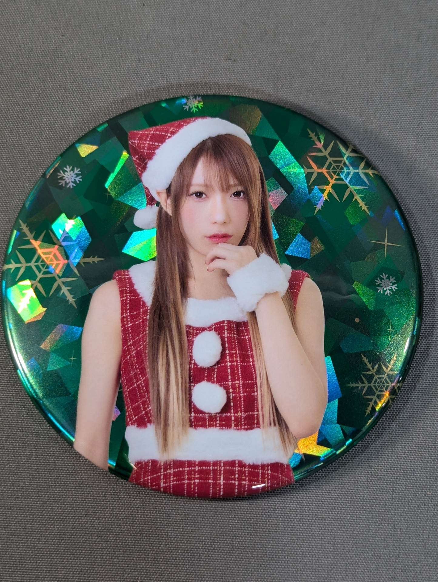 鹿島沙希 クリスマス ホログラムランダム缶バッジ