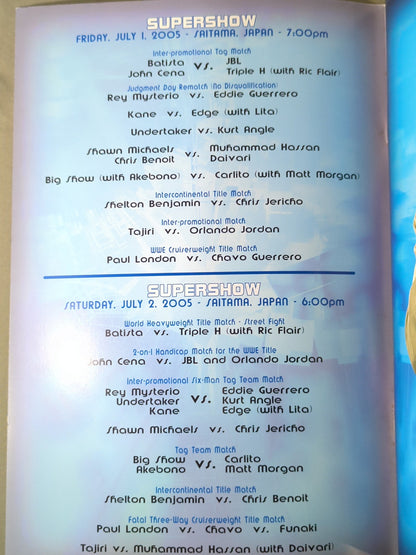 WWE SUPERSHOW OFFICIAL SOUVENIR PROGRAM 2005