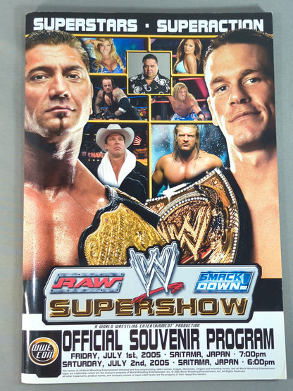 WWE SUPERSHOW OFFICIAL SOUVENIR PROGRAM 2005