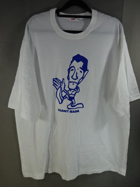 Giant Baba  Illustration T-shirt (2) (white×blue)