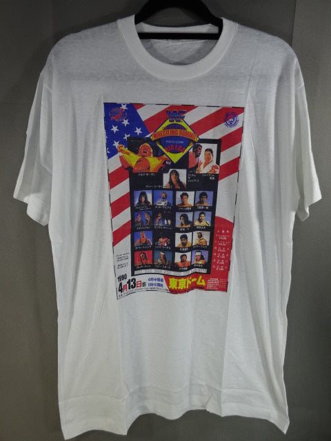 Apr. 13, 1990 U.S.-Japan Wrestling Summit Tournament Poster T-Shirt