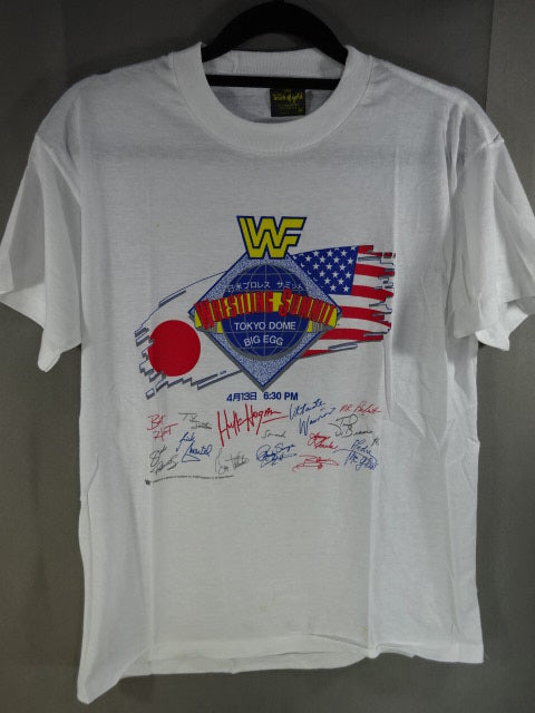 1990.4.13 U.S.-Japan Wrestling Summit Autograph is printed  T-shirt