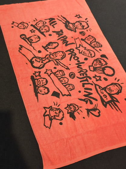 全日本プロレス「日本人選手イラスト」バスタオル(宇宙)