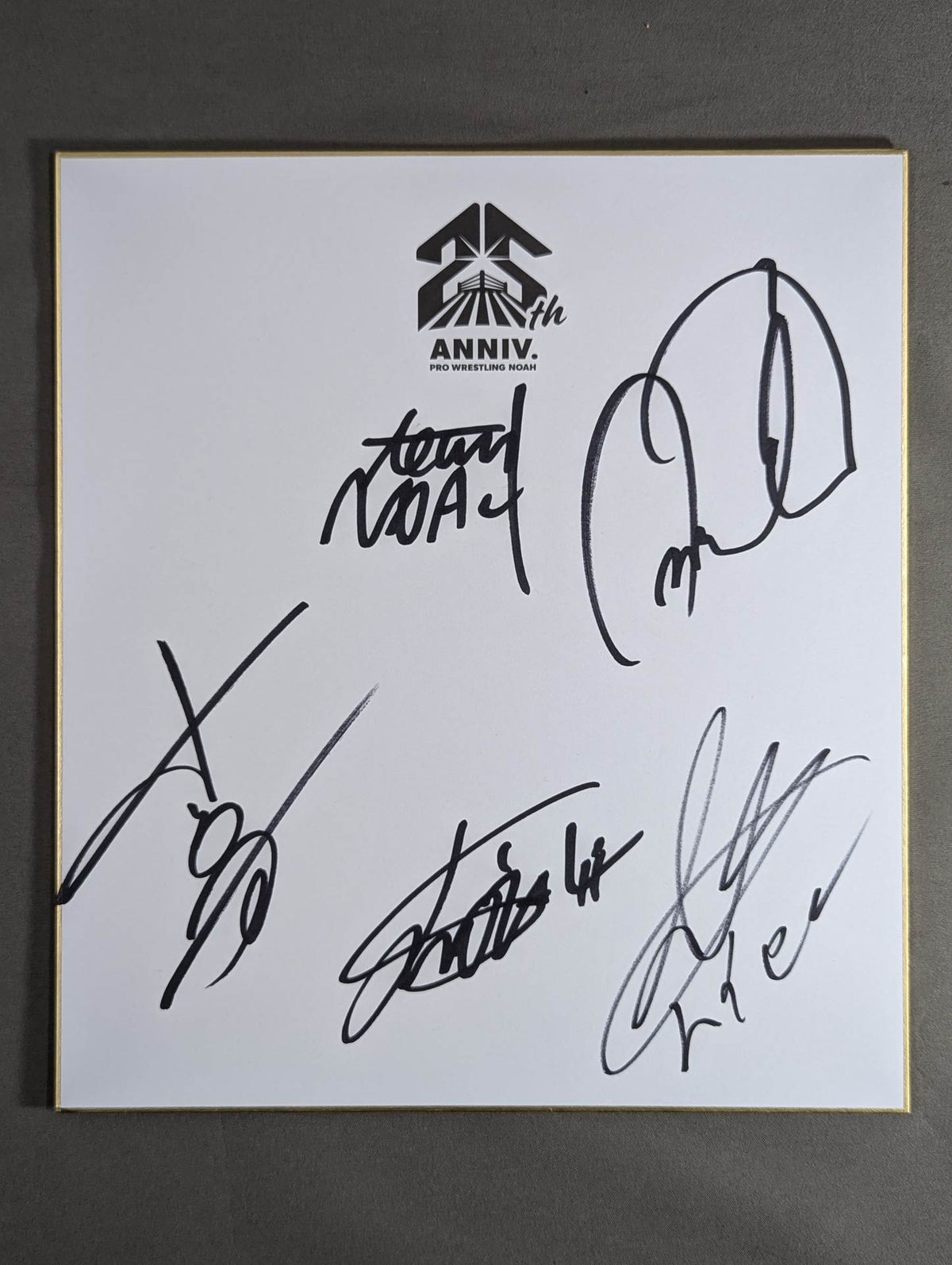 ★TEAM NOAH★ 4 fighters note (NOAH 25th anniversary) Shikishi ( Autograph board ) )