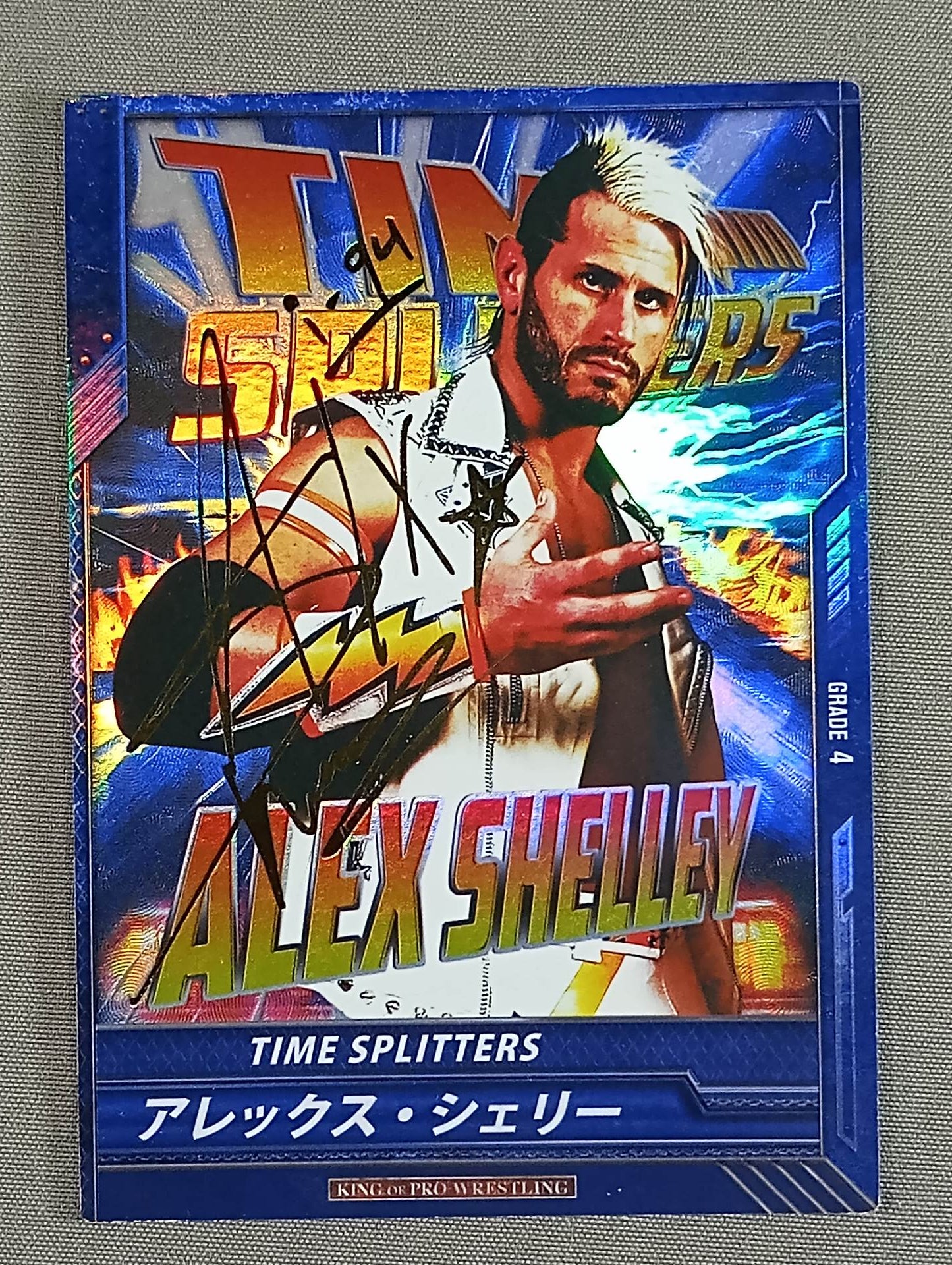 Alex Shelley / TIME SPLITTERS Foil Stamped Sign SP Card