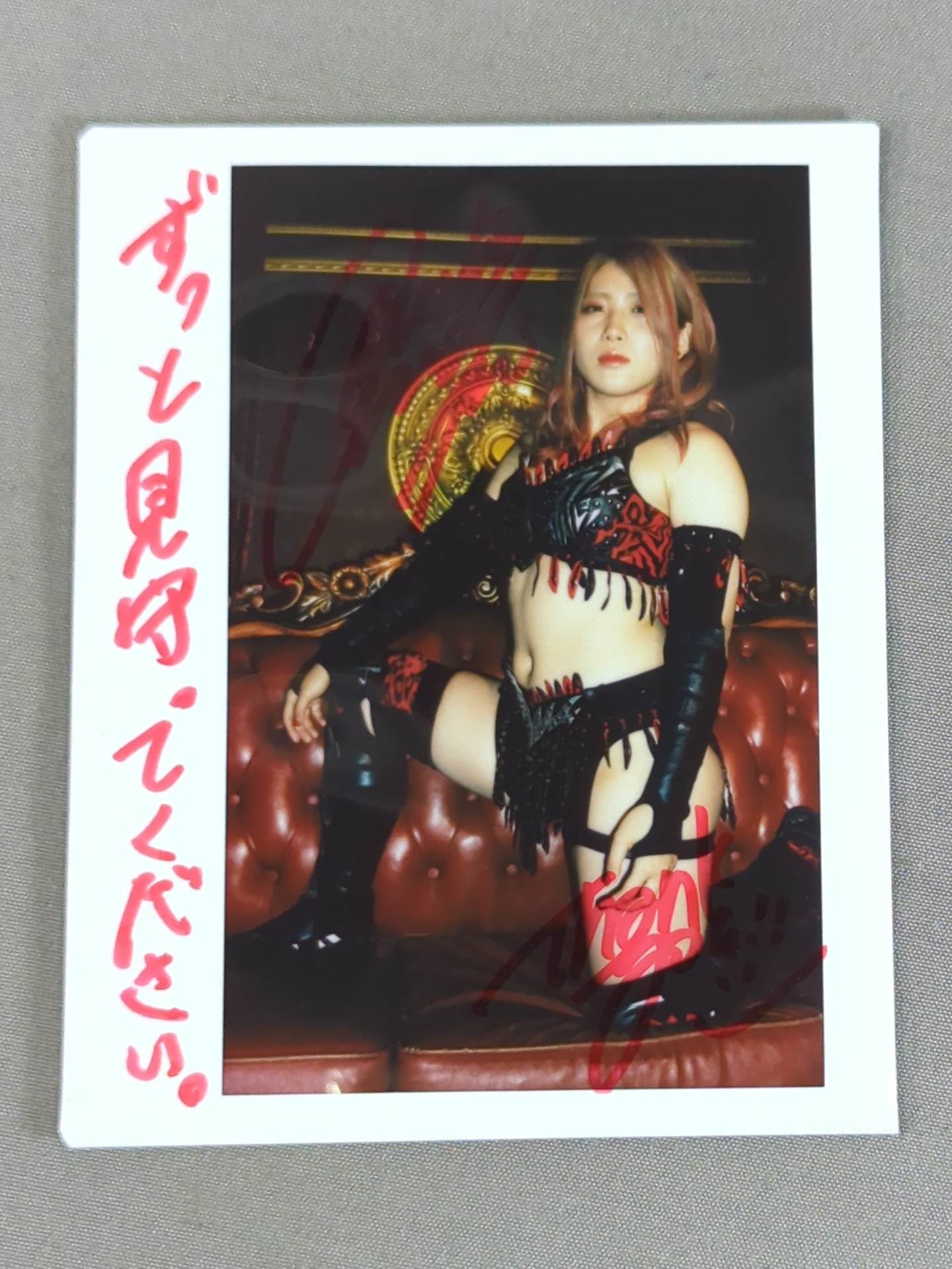 林下詩美 直筆サイン入り チェキ(A-7)