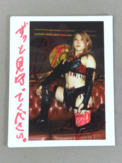 林下詩美 直筆サイン入り チェキ(A-7)