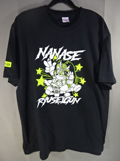 【直筆サイン入り】七星 イラスト Tシャツ①(ブラック)