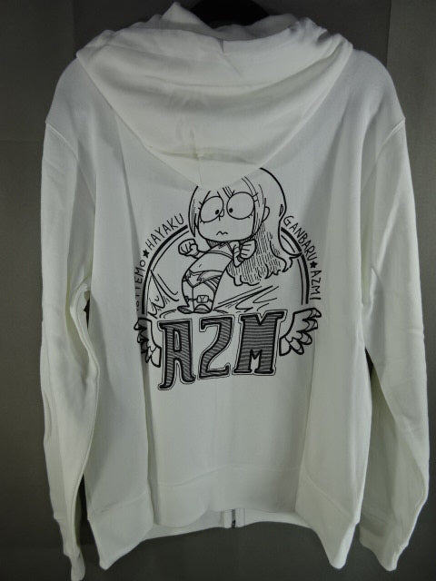 HTML ZERO3×STARDOM AZM collaboration hoodie (1)(White)