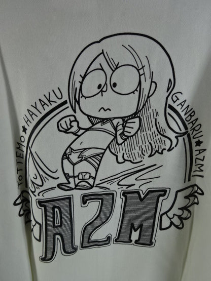 HTML ZERO3×STARDOM AZM collaboration hoodie (1)(White)