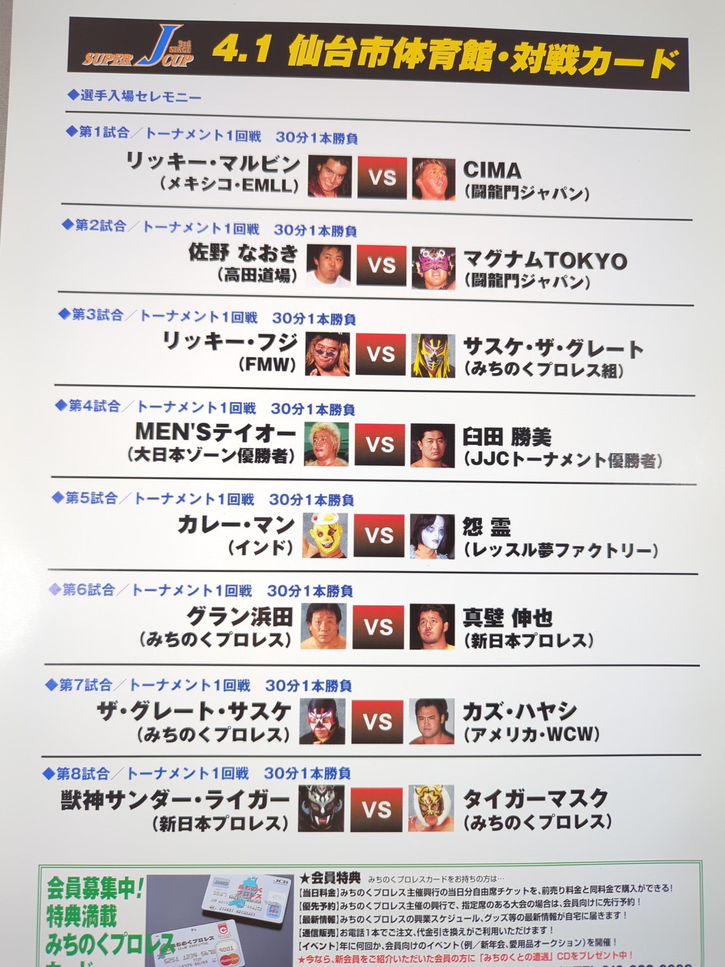 SUPER J CUP～1st STAGE～夢のジュニア・オールスター戦 SUPER J-CUP 3rd STAGE – 闘道館