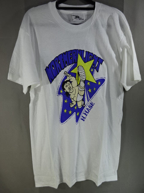 馳浩「NORTHERN LIGHT H.HASE」イラスト Tシャツ