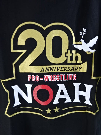 【2選手直筆サイン入り】NOAH 20th ロゴ Tシャツ