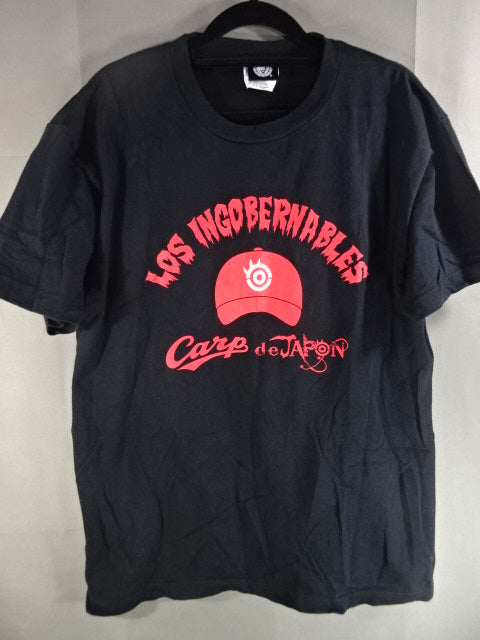 広島東洋カープ×内藤哲也コラボ V9 Tシャツ①(ブラック×レッド)
