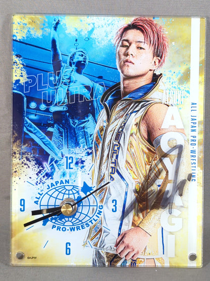 【hand signed autograph】 Atsuki Aoyagi  Acrylic Clock