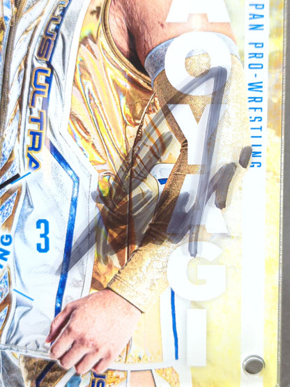 【hand signed autograph】 Atsuki Aoyagi  Acrylic Clock