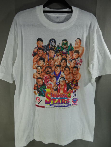 【天山広吉 直筆サイン入り】1997 SUPER STAR TOHKON SPIRITS 坂井永年氏イラスト Tシャツ