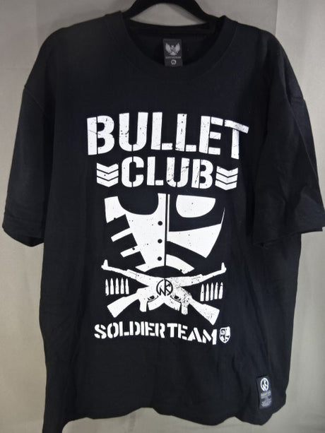 BULLET CLUB×ソルジャーチーム Tシャツ①(ブラック×ホワイト)