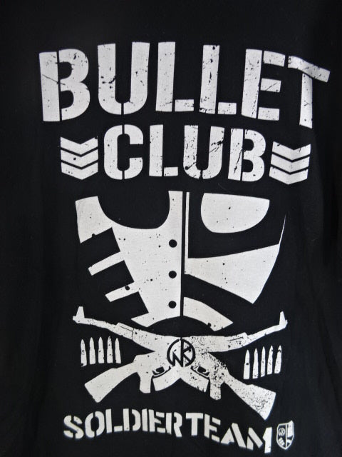 BULLET CLUB×ソルジャーチーム Tシャツ①(ブラック×ホワイト)