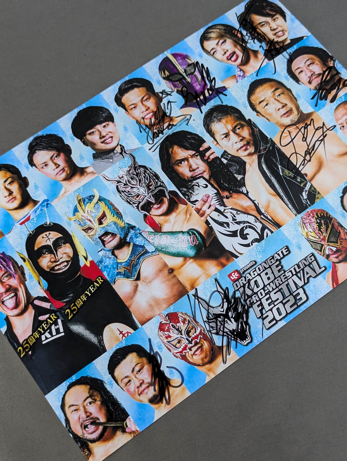 【7選手直筆サイン入り】ドラゴンゲート ポートレート