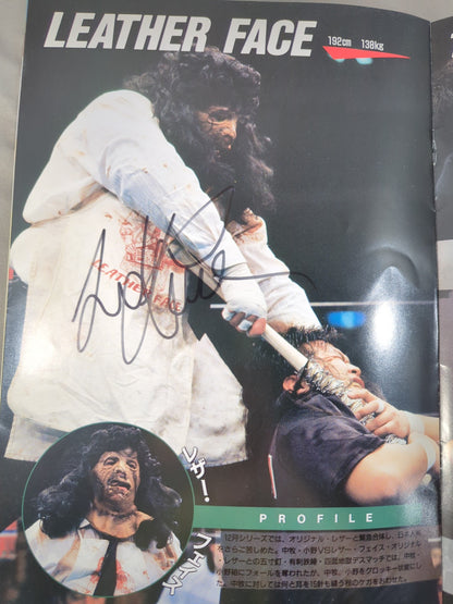 [2 fighters hand signed autograph I.W.A.JAPAN Pro Wrestling  / The Story of Hot Men