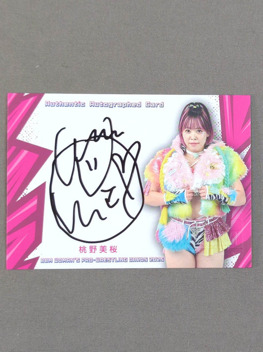 2025 BBM 桃野美桜 公式サインカード