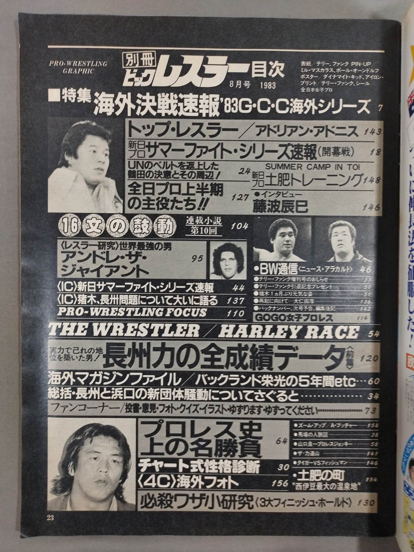 Big Wrestler Monthly August 1983
