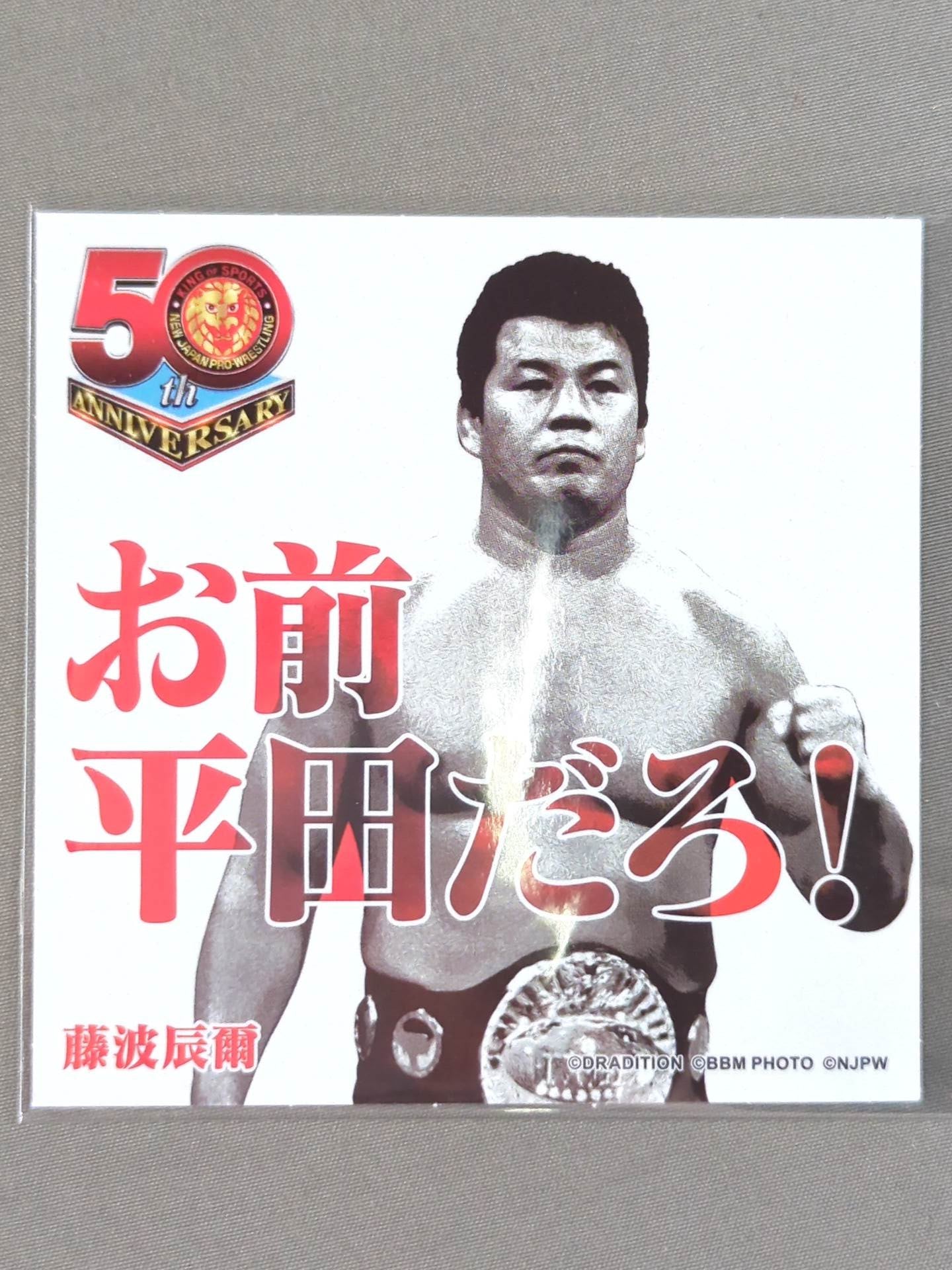 藤波辰爾 新日本プロレス50周年 クリアファイル＆ステッカー