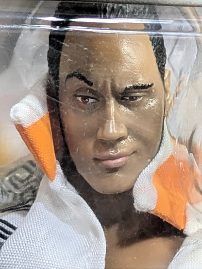 The Rock (White× Orange Line Shirt)