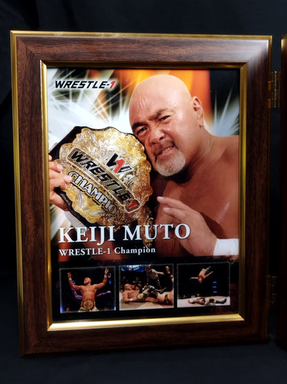 ★W-1 Champion ★ Muto Keiji  hand signed autograph Commemorative Photo Frame