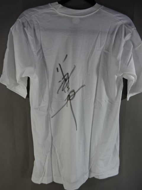 hand signed autograph  by Yoshiaki Yatsu S.P.W.F Picture T-Shirts(1)(White)