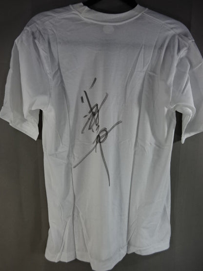 hand signed autograph  by Yoshiaki Yatsu S.P.W.F Picture T-Shirts(1)(White)