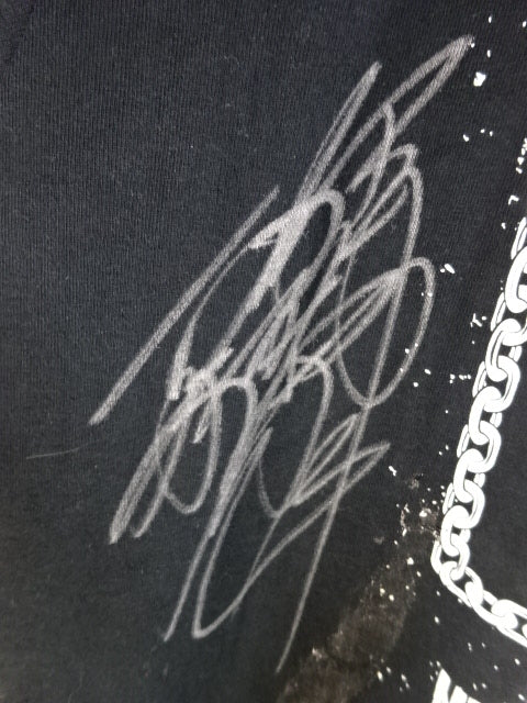 【2 hand signed autographs 】045邪猿気狂's(Jun Kasai &Jaki Numazawa ) SHOW NO MERCY T-shirt