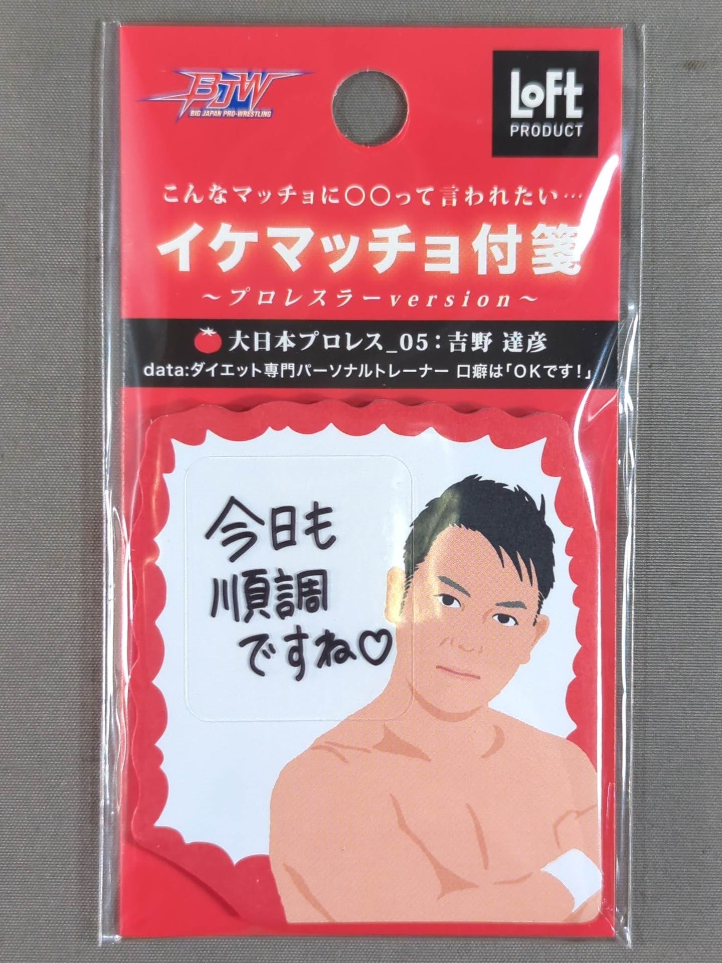 ★ Big Japan Pro Wrestling × LOFT Collaboration ★ Cool Macho Sticky Note Set