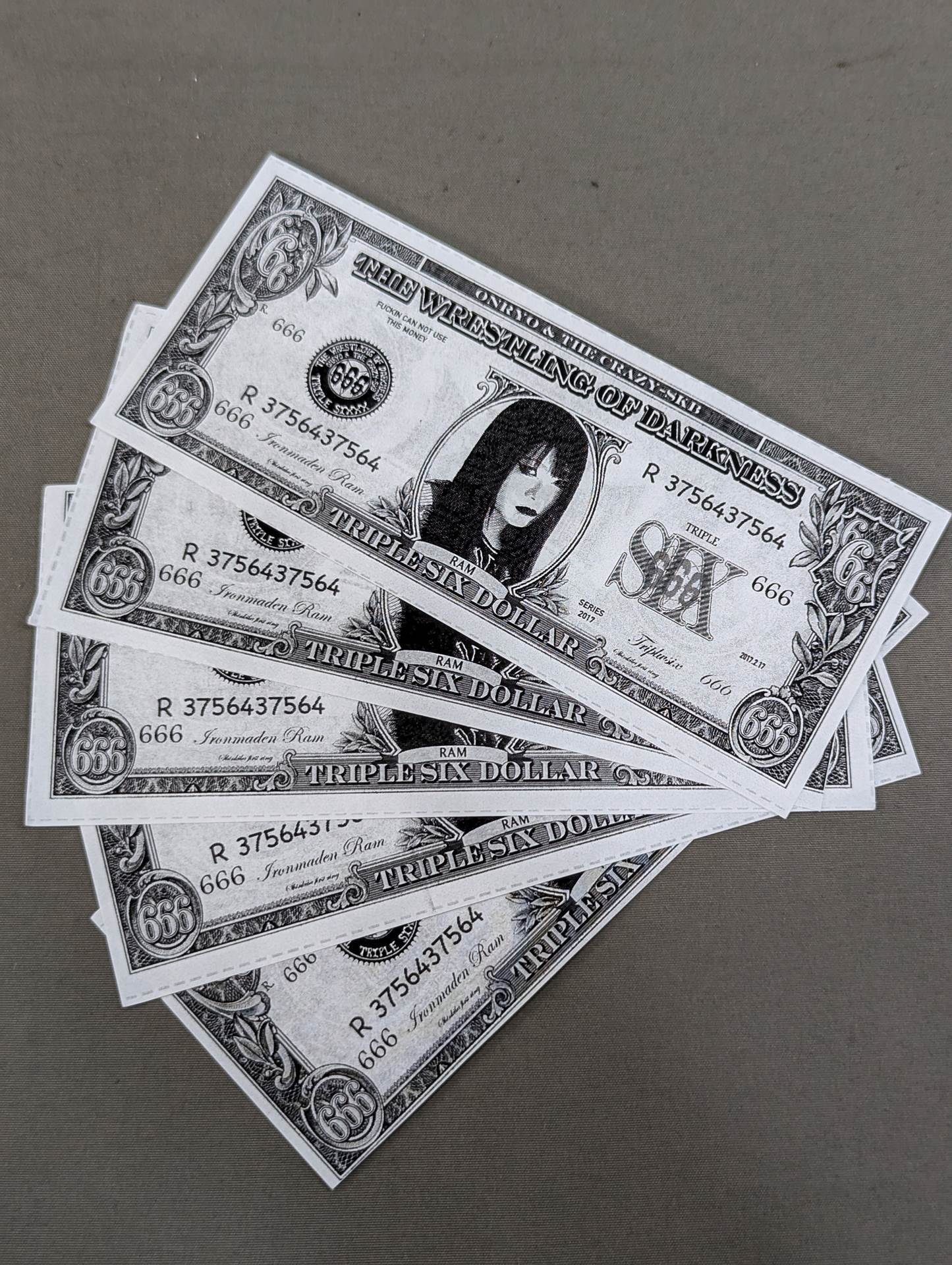 ★ ★ Wrestling of Darkness 666 Ram Kaicho  banknotes
