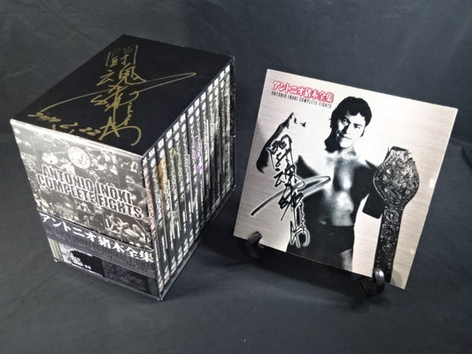 ★ Fighting Spirit Hand Signed Autograph !! ★ Antonio Inoki  Complete Works COMPLETE FIGHT DVD-BOX