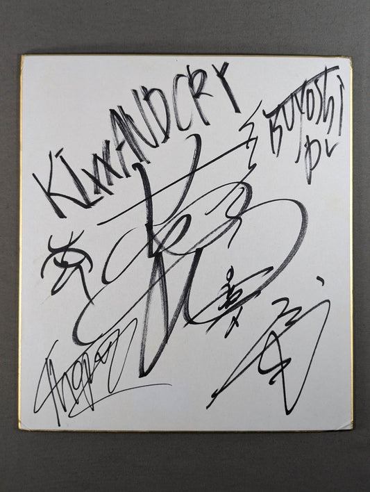 大仁田厚 with KIxx AND CRY メンバー4名サイン寄せ書き