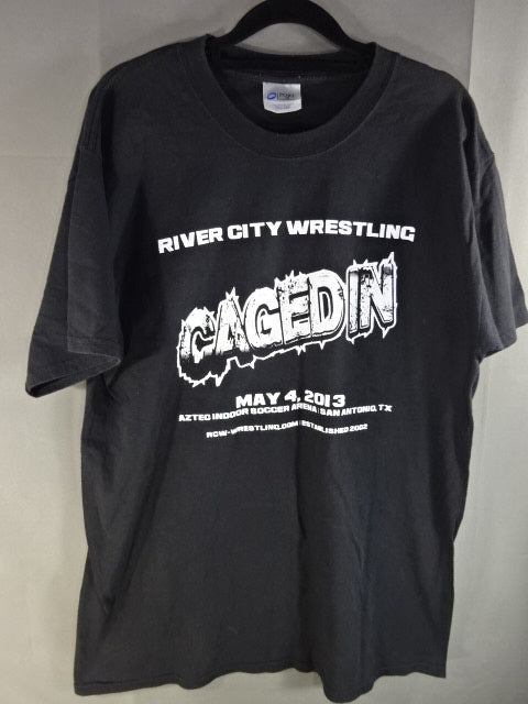RIVER CITY Wrestling  CAGEDIN MAY 4.2013 T-shirt
