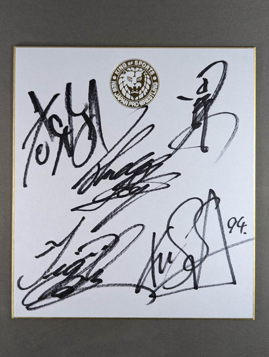 ★世界の新日ジュニア★ 新日本プロレス Jr.ヘビー級5選手 寄せ書き(ライオンマーク色紙)