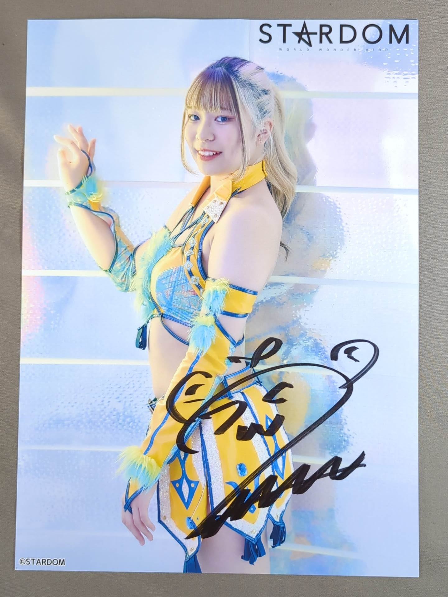 羽南 直筆サイン入り スターダムポートレート(D-6)