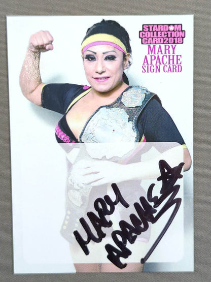 2018 STARDOM COLLECTION CARD マリー・アバッチェ 公式サインカード