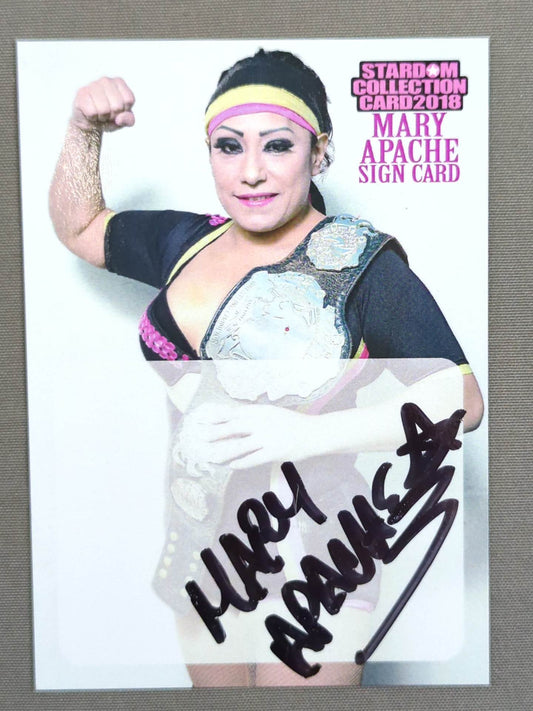 2018 STARDOM COLLECTION CARD マリー・アバッチェ 公式サインカード