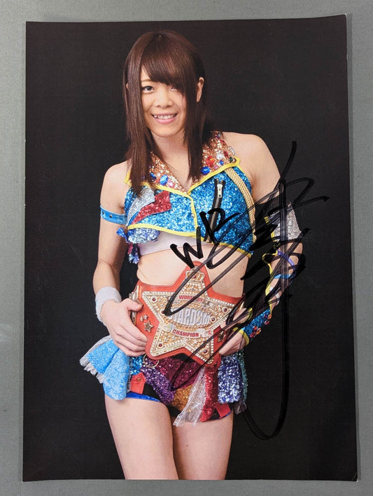 岩谷麻優 直筆サイン入り スターダム ポートレート(T-3)