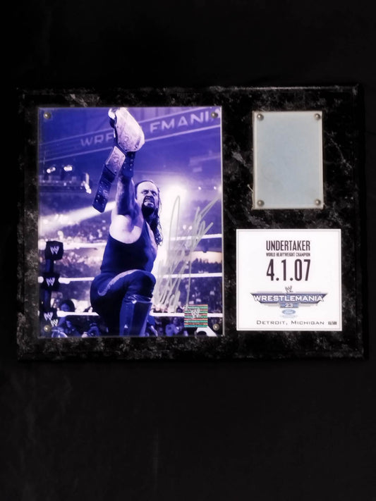★ Hand signed autograph 65/500★ WrestleMania 23 Limited Edition Commemorative Plaque